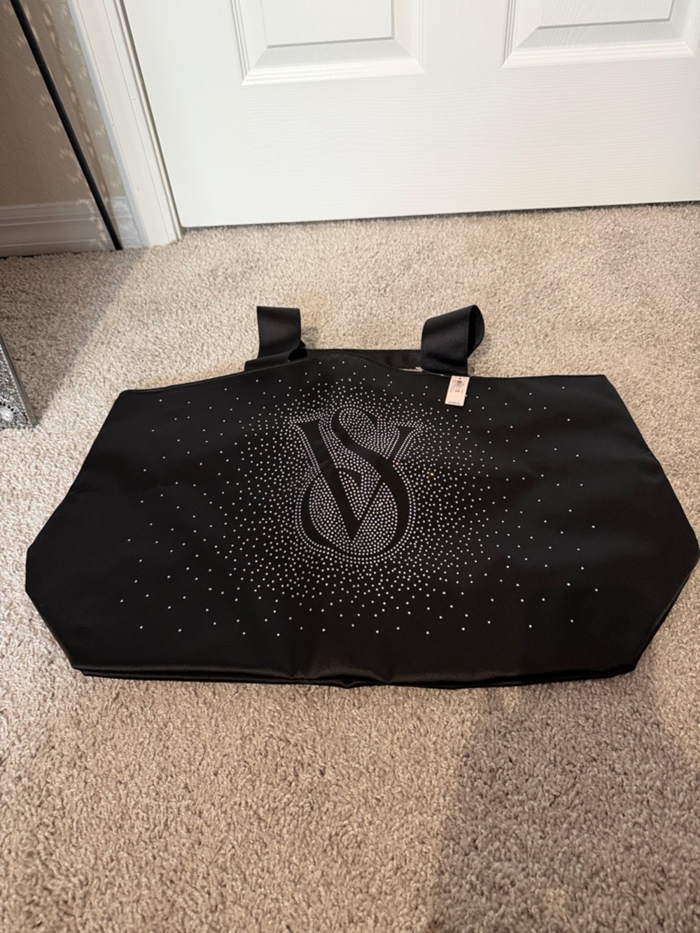 Victoria's Secret Black Tote with Crystal VS Logo